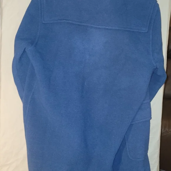 Classic Men's Blue Hooded Trench Coat